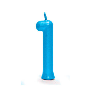 Vela Perolada Número 1 Azul Bello Festas 10×1