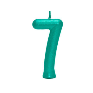 Vela Perolada Número 7 Verde Bello Festas 10×1